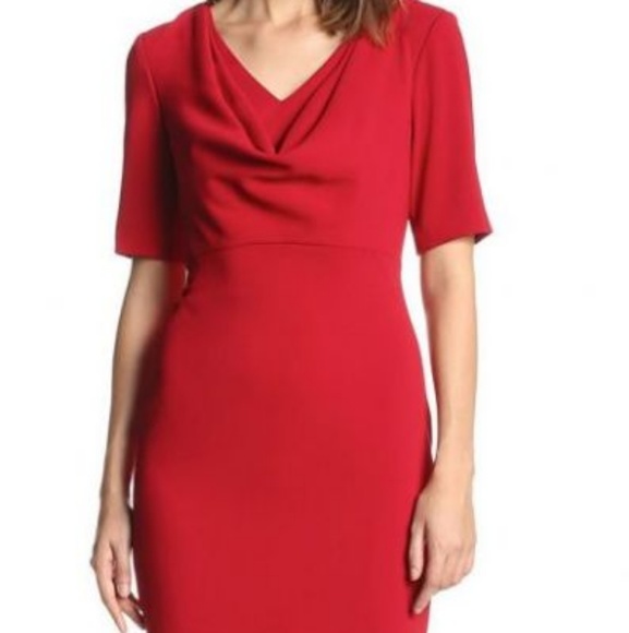 Anne Klein Red Cowl Neck Dress - Picture 15 of 16